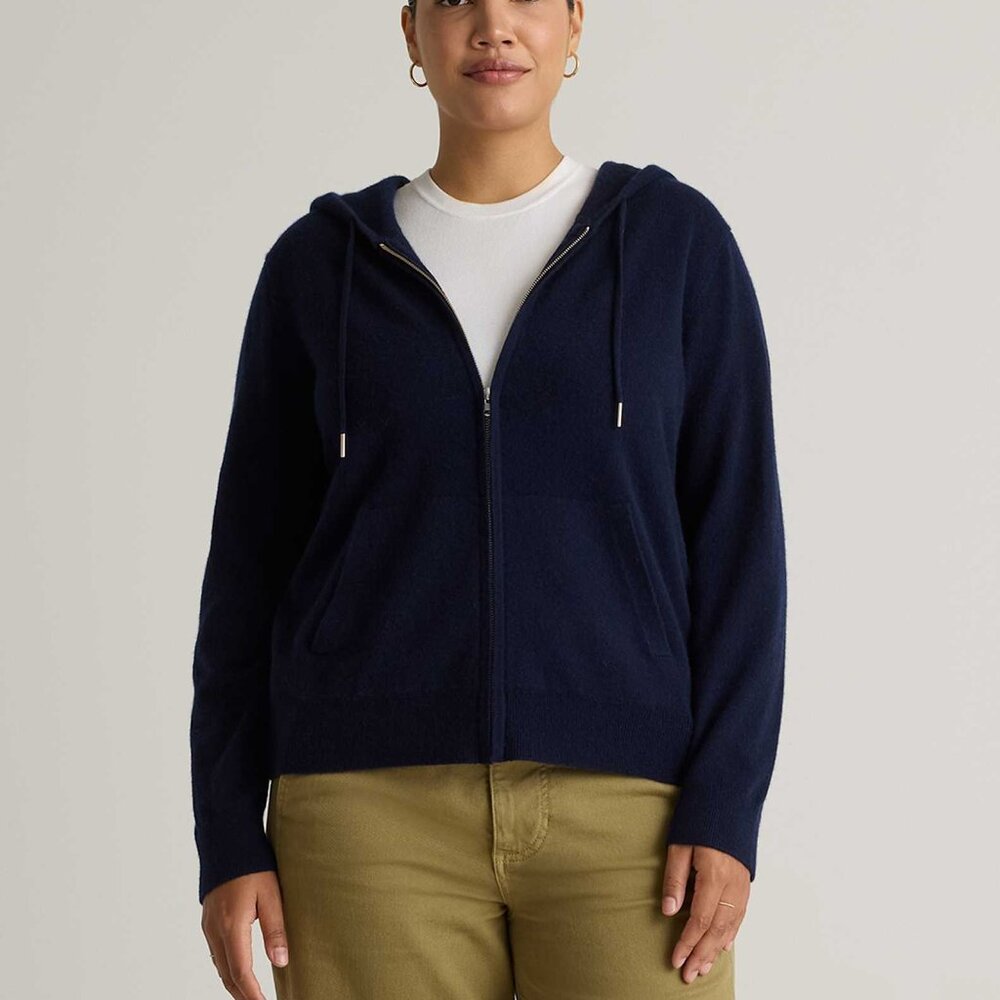 Mongolian Cashmere Full-Zip Hoodie